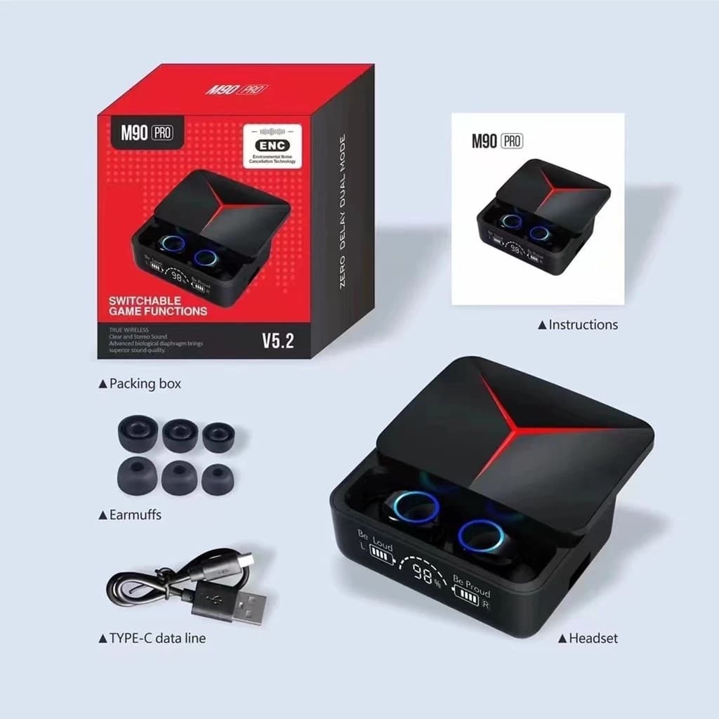 🔥หูฟังบลูทูธ หูฟังสเตอริโอ หูฟังไร้สาย แยกเสียงซ้ายขวา TWS Wireless bluetooth 5.0 headset Earphone Earbud รุ่น F9 M19