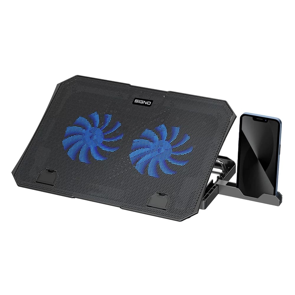 พัดลมระบายความร้อน Signo LED Gaming Cooling Pad SPENCER CP-511 Black by Banana IT