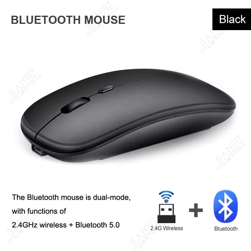 เมาส์ไร้สายโหมดคู่ Bluetooth 5.0 2.4GHz ชาร์จโทรศัพท์แล็ปท็อป USB C เงียบเป็นพิเศษ