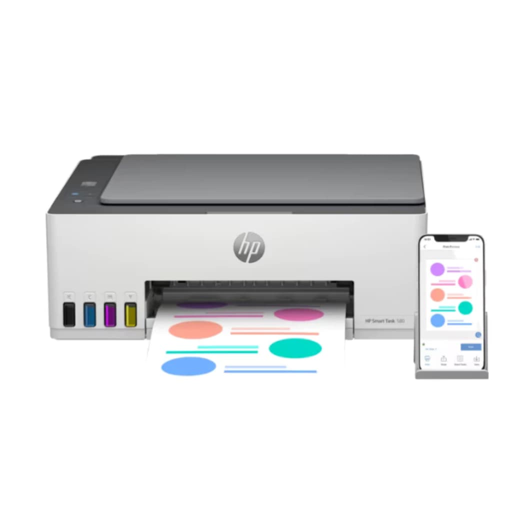 เครื่องพิมพ์ [รุ่นใหม่ล่าสุด] HP Smart Tank 580 All inOne Printer มี ระบบไวไฟ ปริ้น สแกน ถ่ายเอกสารได้