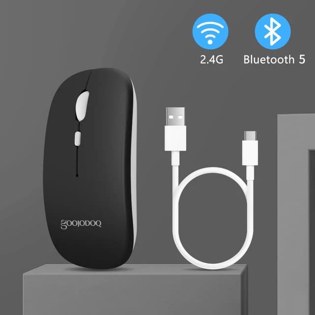 GOOJODOQ ไทยแลนด์สปอต เมาส์ เมาส์ไร้สาย 2.4G สีมาการอง พร้อมสายชาร์จ