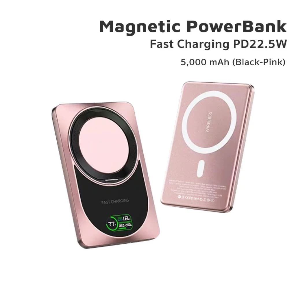 iMI Magnetic Powerbank พาวเวอร์แบงค์แม่เหล็ก บาง0.69cm 10000mAh ชาร์จเร็ว PD22.5W จอLED ขึ้นเครื่องบินได้ พกพาง่าย